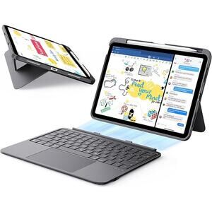 Gray Keyboard Case For iPad Air 11" M3/M2  5th/4th Gen  Detachable Keyboard